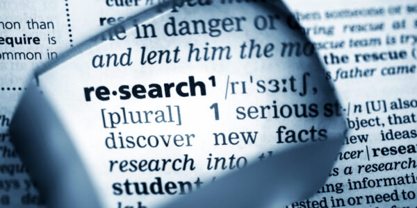 Research dictionary definition