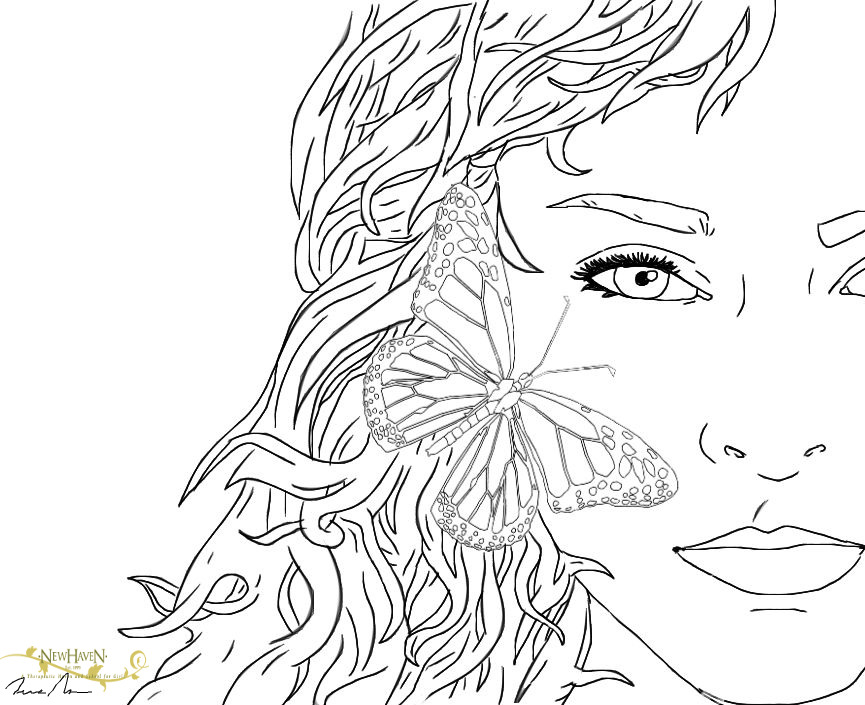 Brain Based Learning Coloring Page of a Butterfly | New Haven Residential Treatment Center
