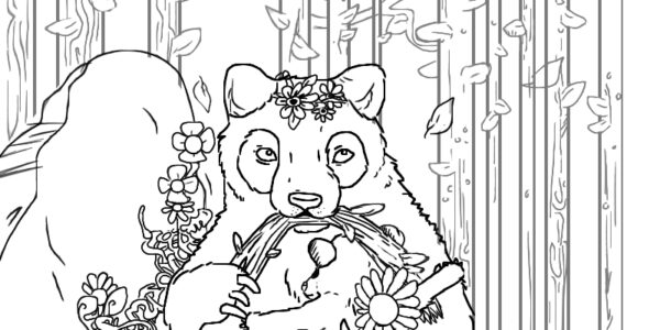 Brain Based Learning Coloring Page of a Panda | New Haven Residential Treatment Center